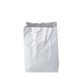 Ceramic Japan Porcelain Crinkle Superbag Vase / White
