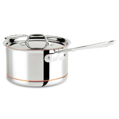 All-Clad Copper Core Deep Saucepan with Lid 4Qt