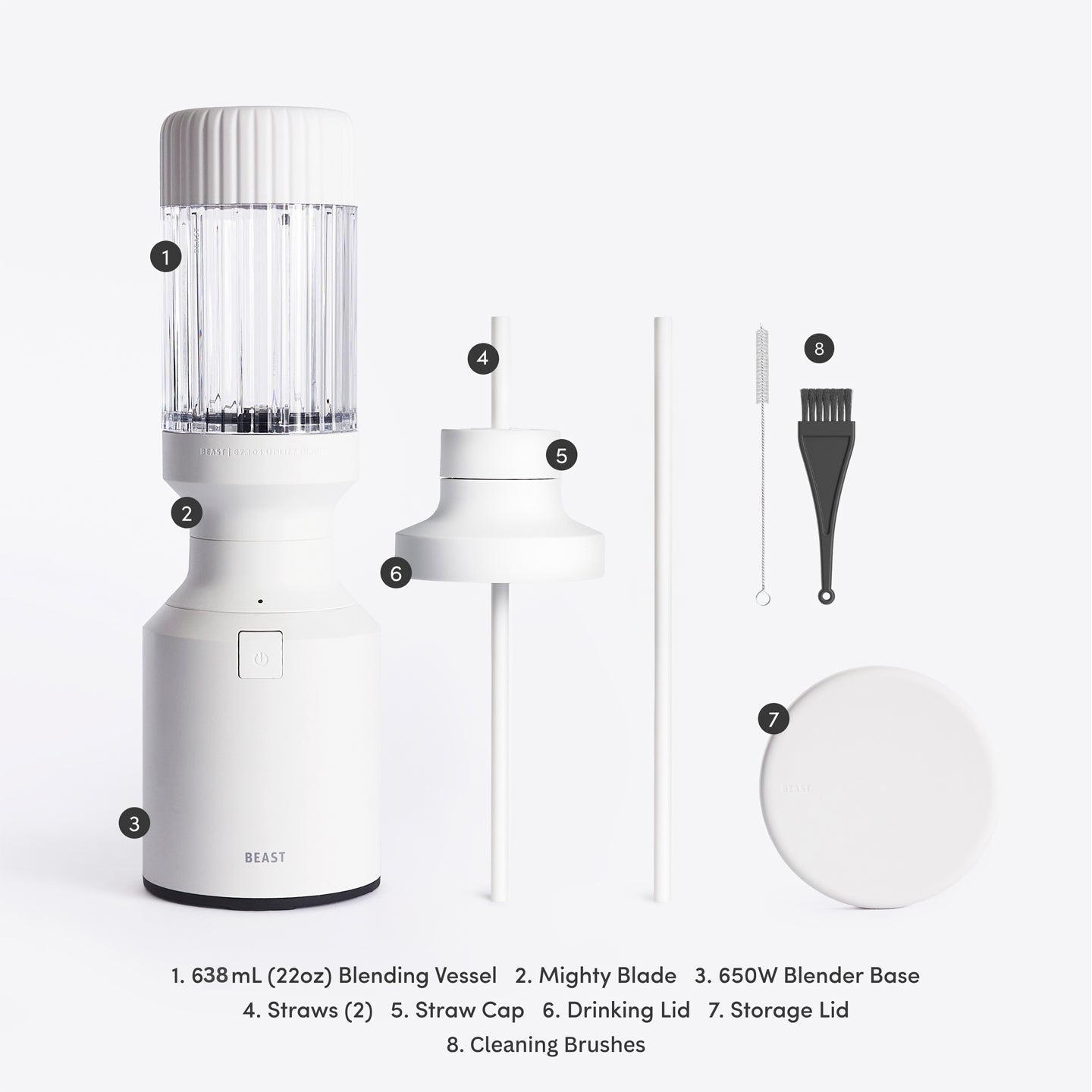 Beast Mighty Blender 650 / Cloud White