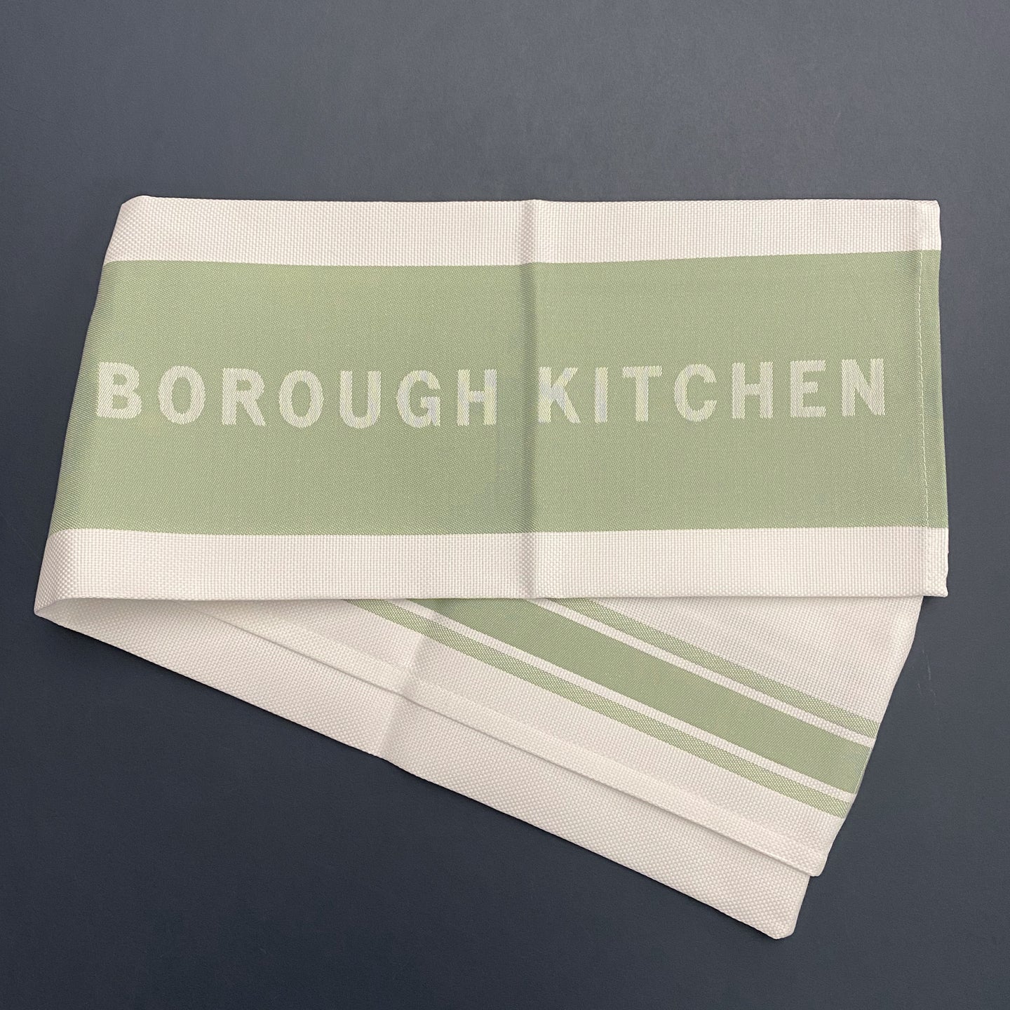 Borough Kitchen French Jacquard Tea Towel / Pack of 3 / Sage