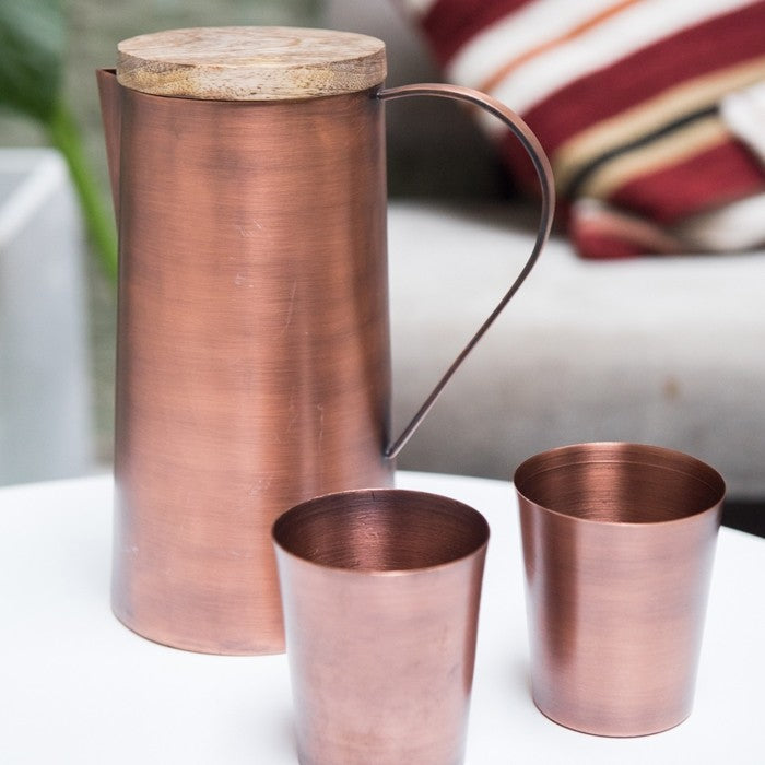 Brushed Copper Water Cup